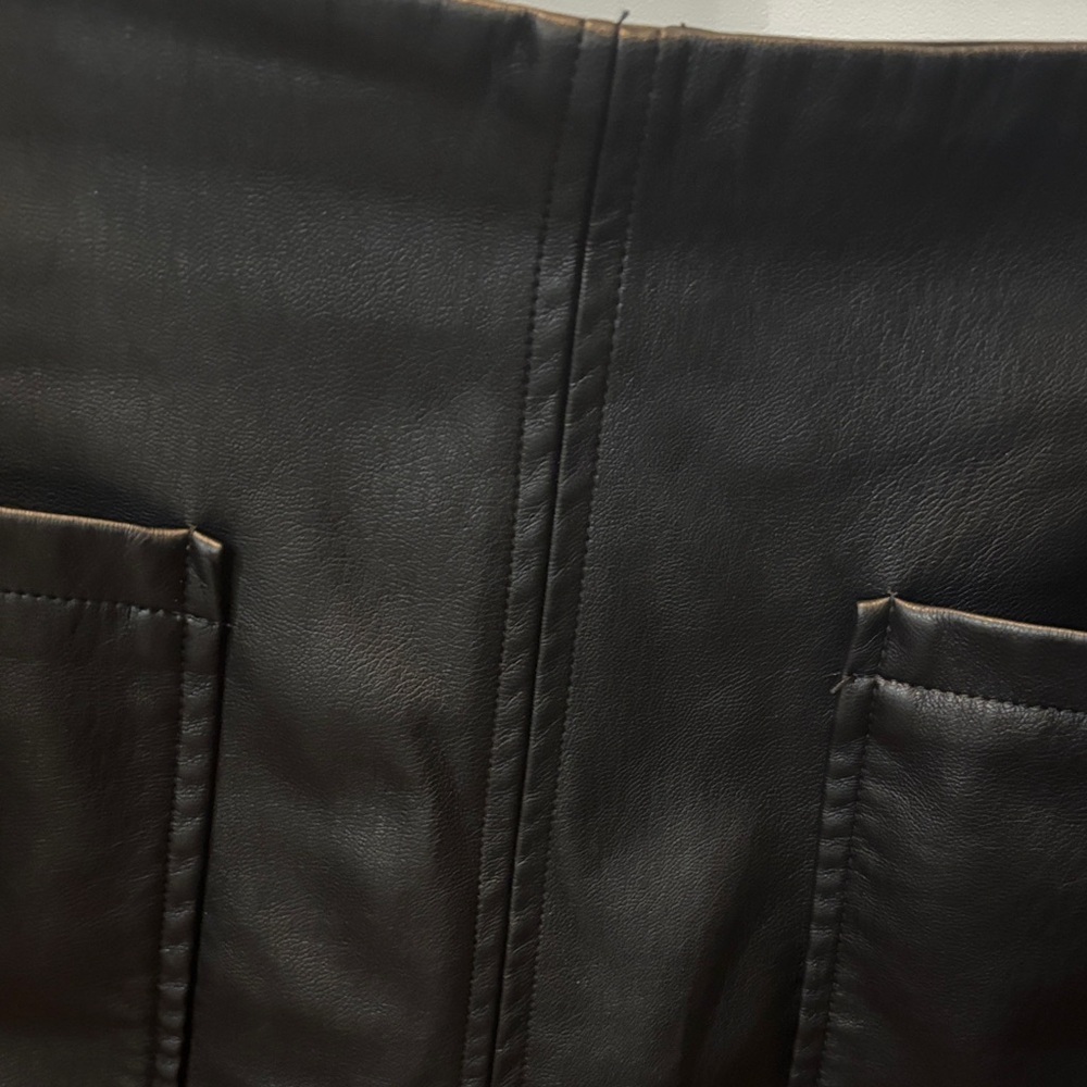 Anthropologie Black Mini Skirt with Front Pockets - Picture 5 of 10